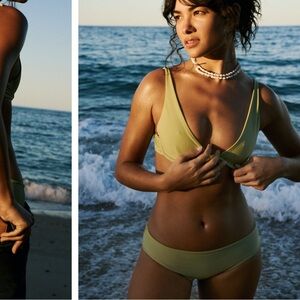 Mikoh Swim | NWOT Women's Light Green Underwire Bikini Top | L